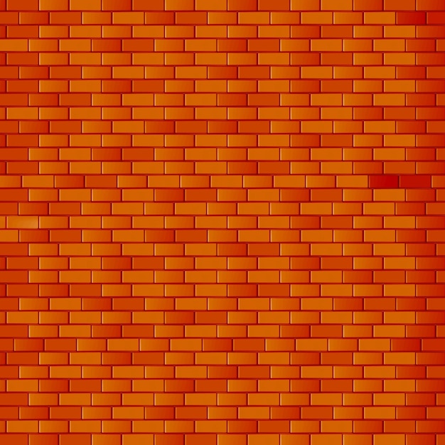 Red brick wall background vector Template