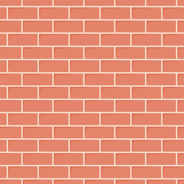 Red brick wall texture. seamless background. vector illustration