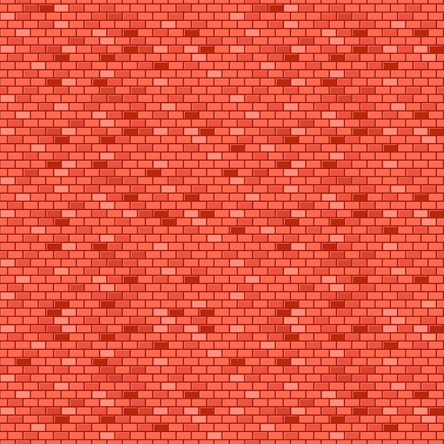 赤レンガの壁ベクトルのシームレスパターン