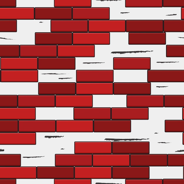 A red brick wall with a white stripe in the middle pattern background