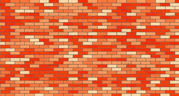 Vector red brick wall