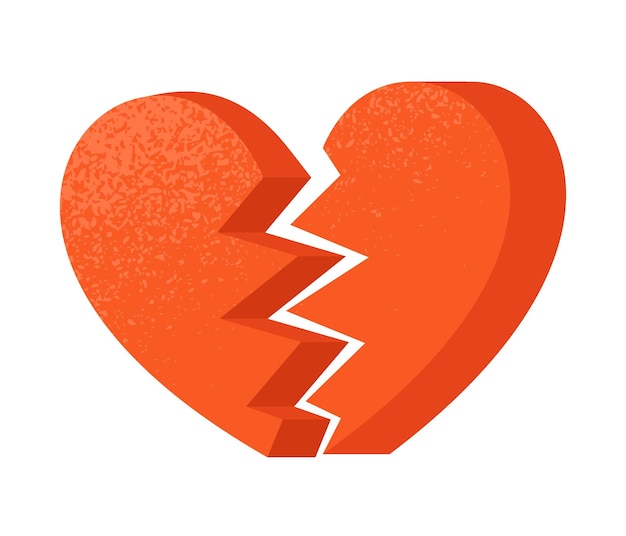 Red broken heart icon