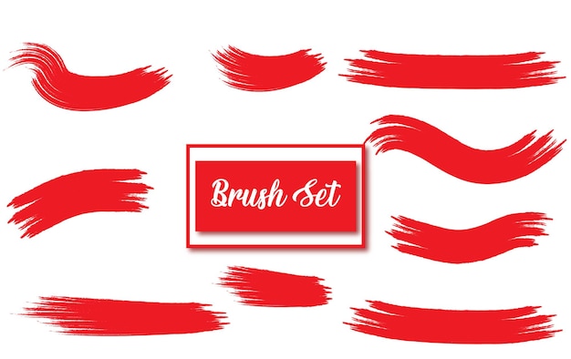 Red Brush Set