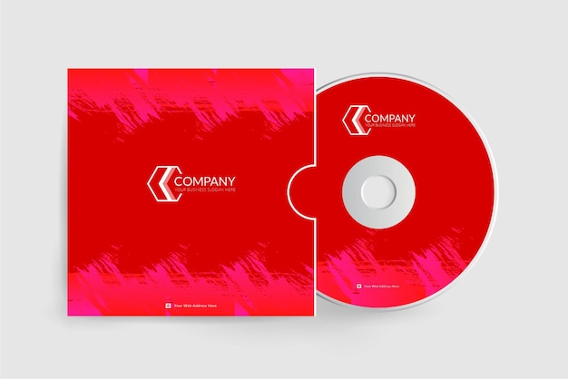 Red brush splatter CD cover professionele zakelijke onderpand briefpapier sjabloon