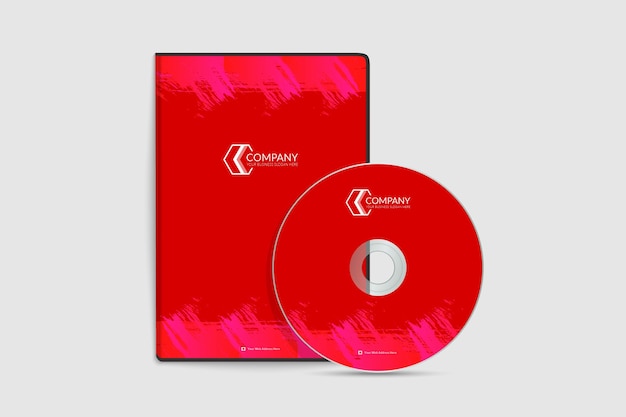 Vector red brush splatter dvd cover professional business collateral stationery template