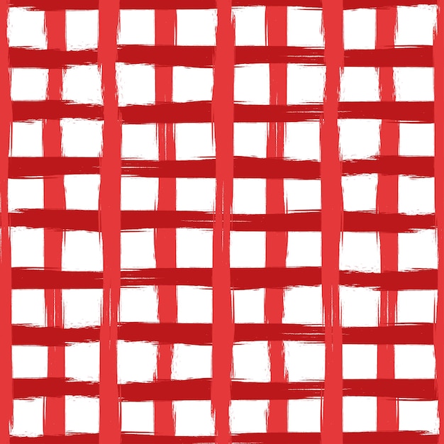 Red brush stripes seamless pattern