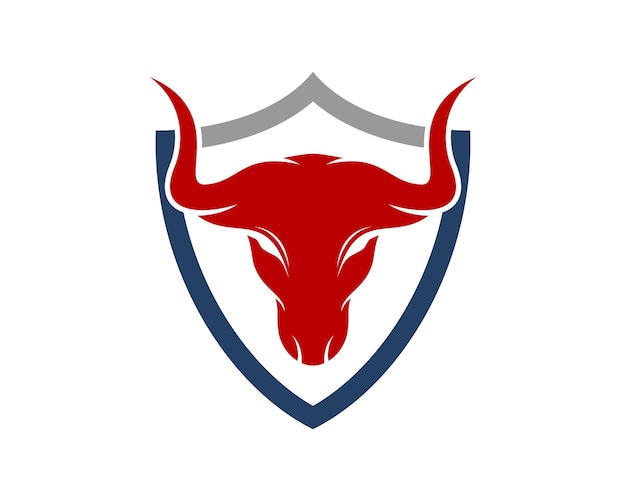 Red bull head in the shield logo