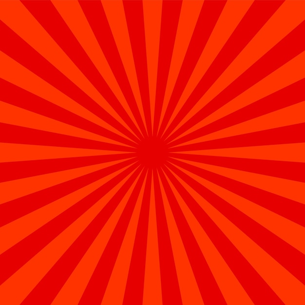 Vector red burst background retro abstract striped design