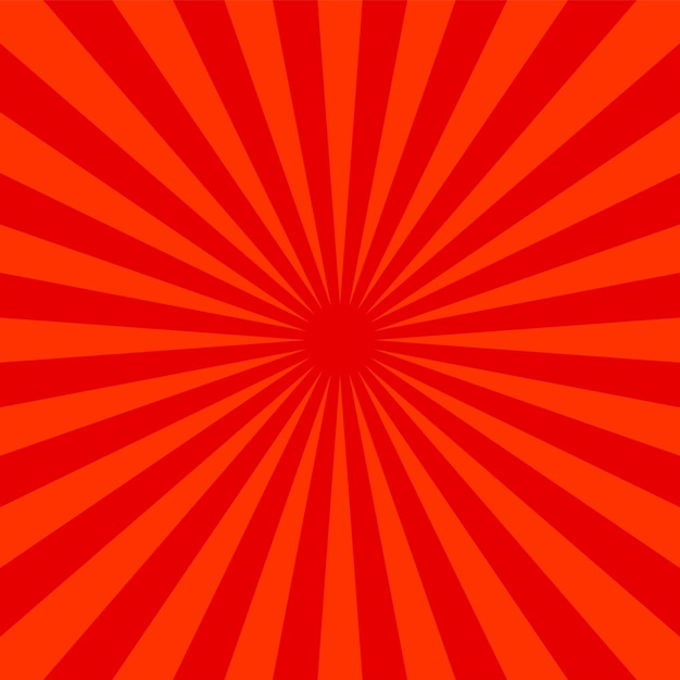 Red burst background retro abstract striped design