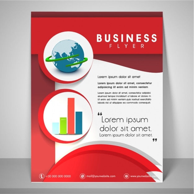 Modello di brochure di business red