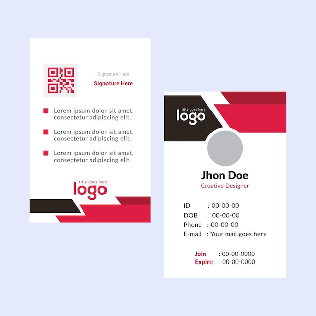 Red Business Card Template