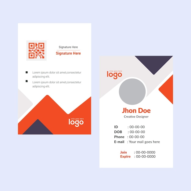 Vector red business card template