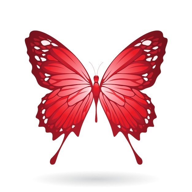 Premium Vector | Red butterfly illustration