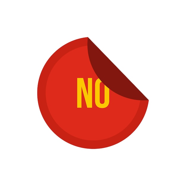 Красная кнопка без значка в плоском стиле изолирована на белом фоне. нажмите и выберите векторную иллюстрацию символа.