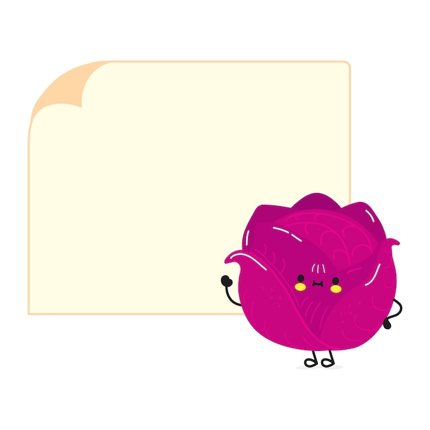 Red cabbage poster character