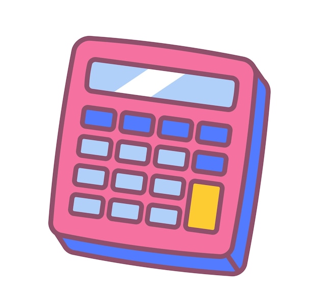 Vector red calculator icon