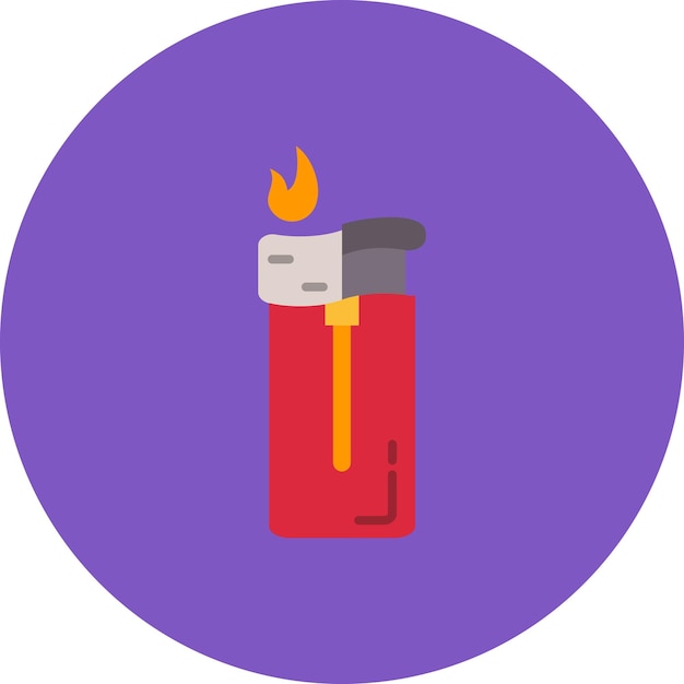 a red can with a flame on it