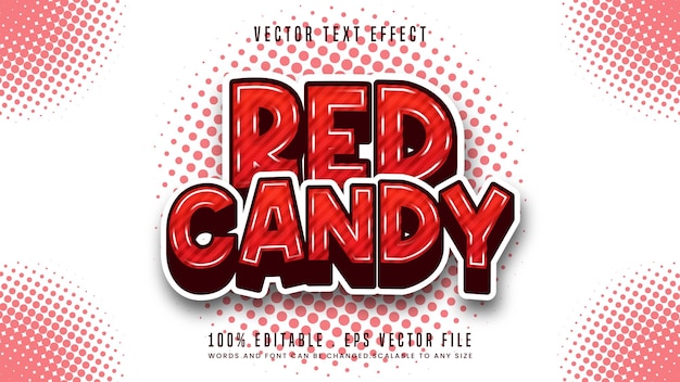 Red Candy 3d bewerkbare teksteffect lettertypestijl