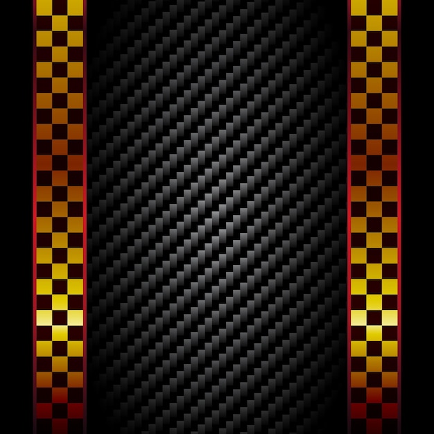 Vector red carbon checkered background