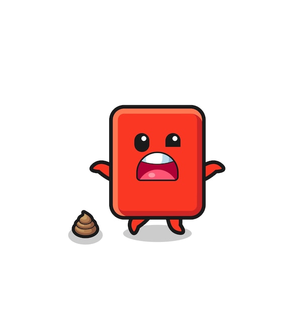 Red card earth surprised to meet poop