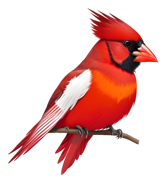 Premium Vector | Red cardinal bird silhouette vector on a white background