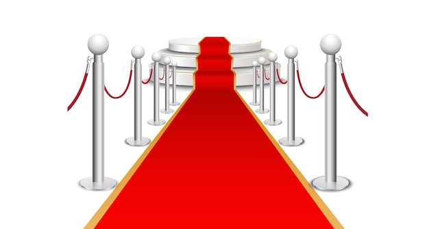 Red carpet on circular staircase