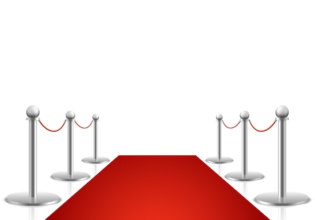 Vector red carpet vector illustration. awards show background