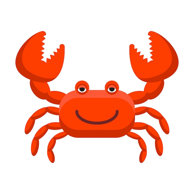 Red cartoon crab