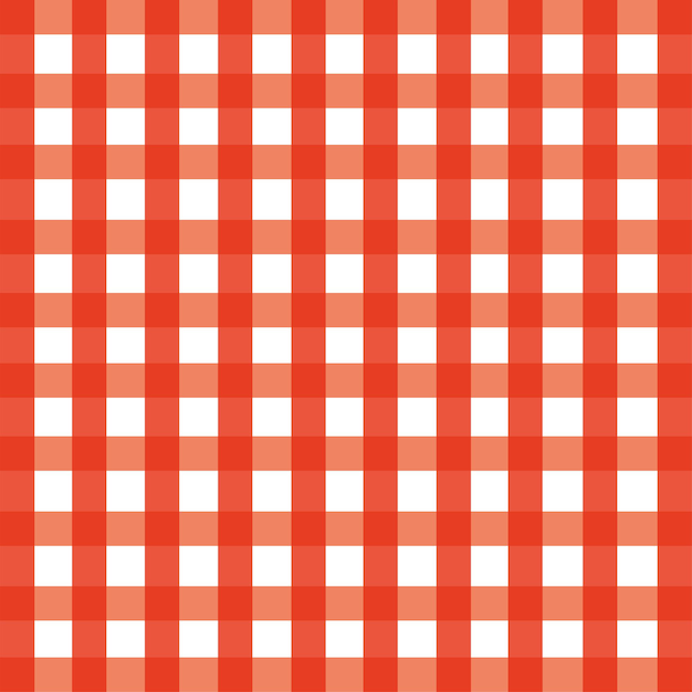 Red checkered tablecloth