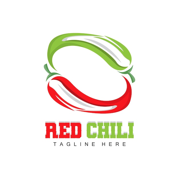 Vector red chili logo hot chili peppers vector chili garden house illustration company product brand illustration