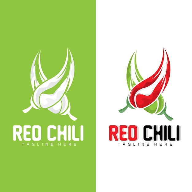 Red chili logo hot chili peppers vector chili garden house illustrazione prodotto aziendale illustrazione del marchio