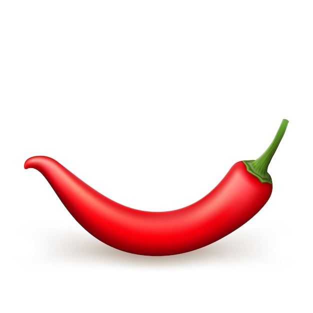 Red chili pepper isolated.