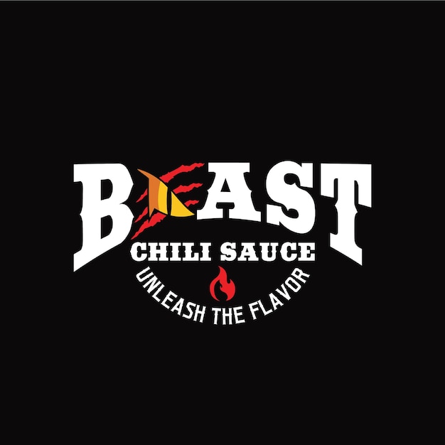 Red chili pepper sauce logo