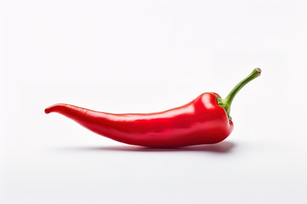 Vector red chili and spicy and with a white background