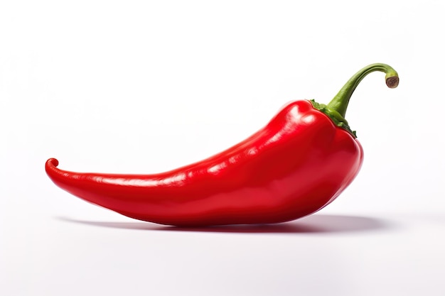 Vector red chili and spicy and with a white background