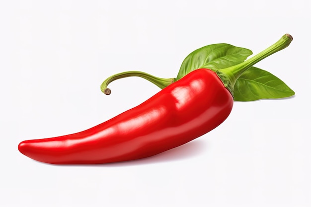 Vector red chili and spicy and with a white background