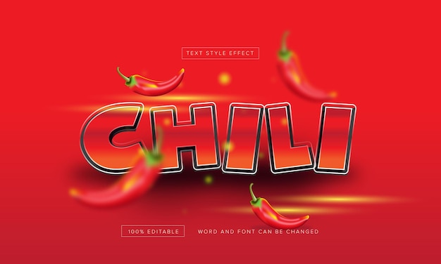 Red Chili Text Effect Editable