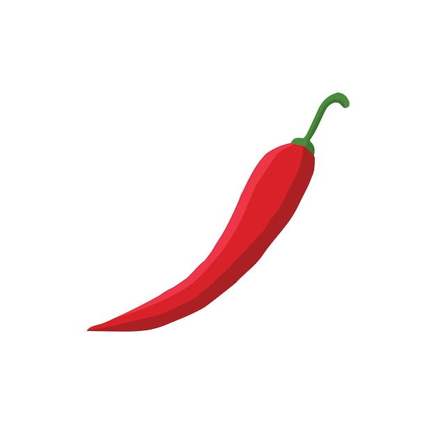 Vector red chili vegetable cartoon vector illustration