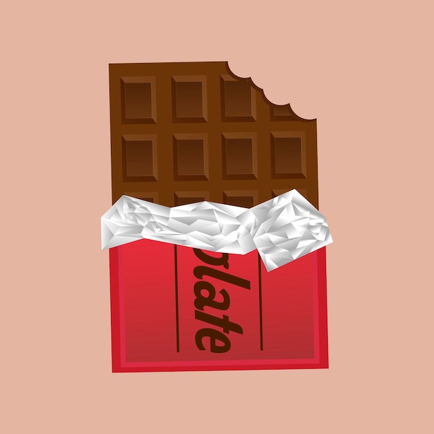 Красный шоколад в блестящей упаковке шоколадный день