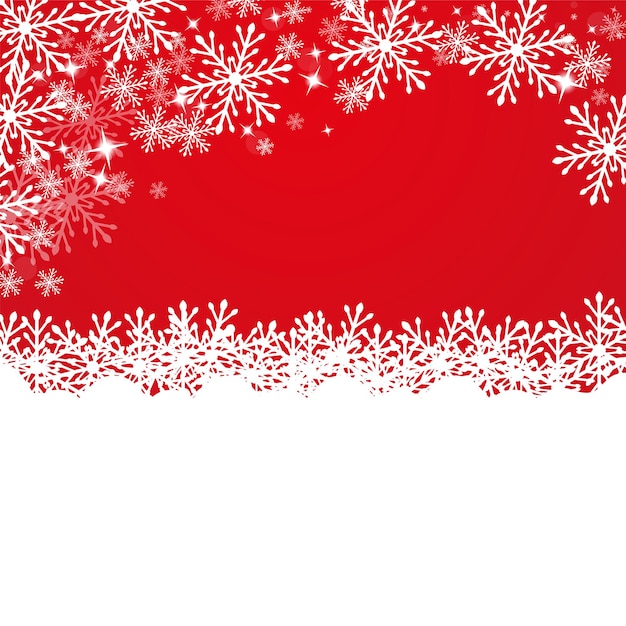 Premium Vector | Red christmas background with snowflakes