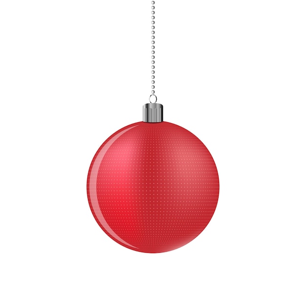 Red Christmas ball Vector illustration