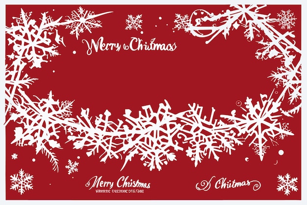 a red christmas card with a white snowflake on it.