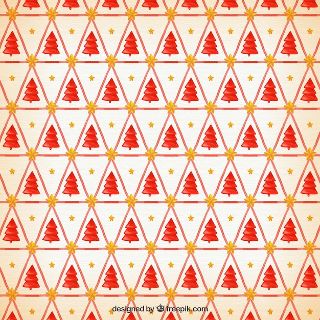 Red christmas trees pattern