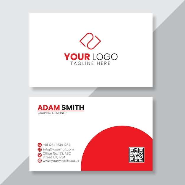 red circle business card