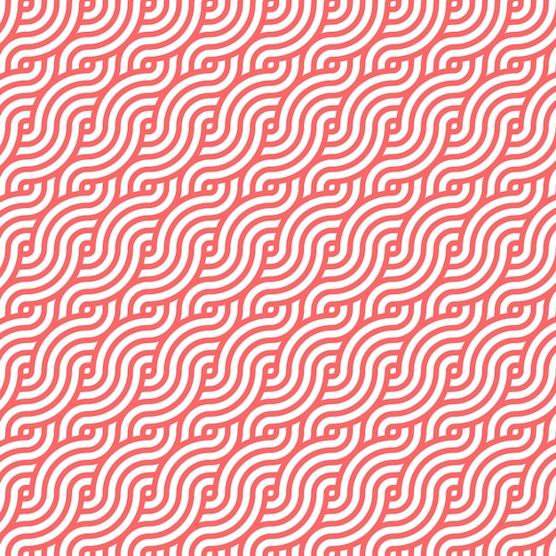 赤い円の幾何学的な重なりモザイクの背景パターン
