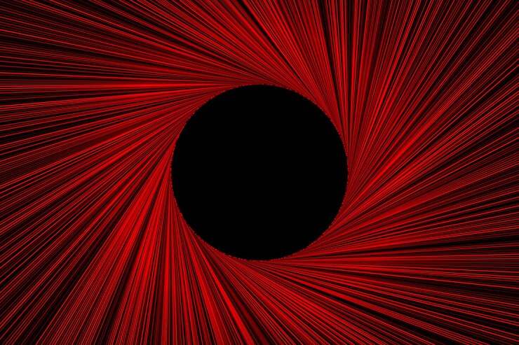 Vector red circle lines frame abstract background