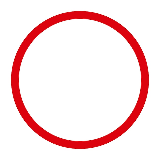 Красный круг. Запрещающий символ. Пустой дорожный знак