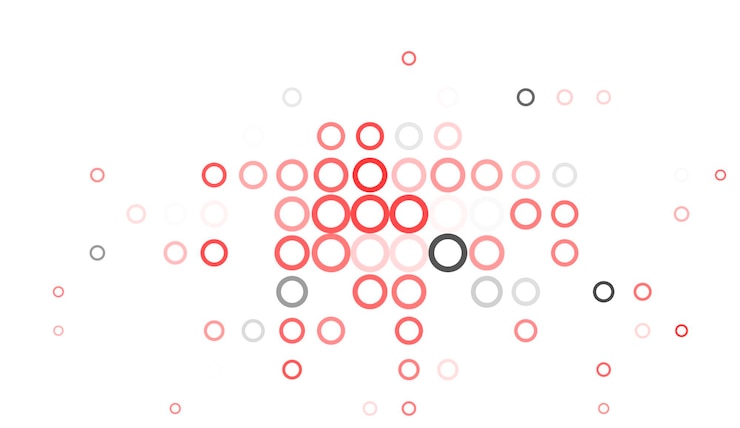 Vector a red circle with the word  i  in the middle.