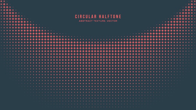 red circular halftone pattern semi circle border vector abstract background