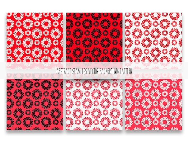 Red Classic Floral seamless pattern collection, decorative wallpaper